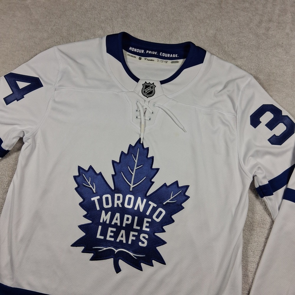 Fanatics Jersey Mens S White Toronto Maple Leafs Auston Matthews 34 NHL Hockey